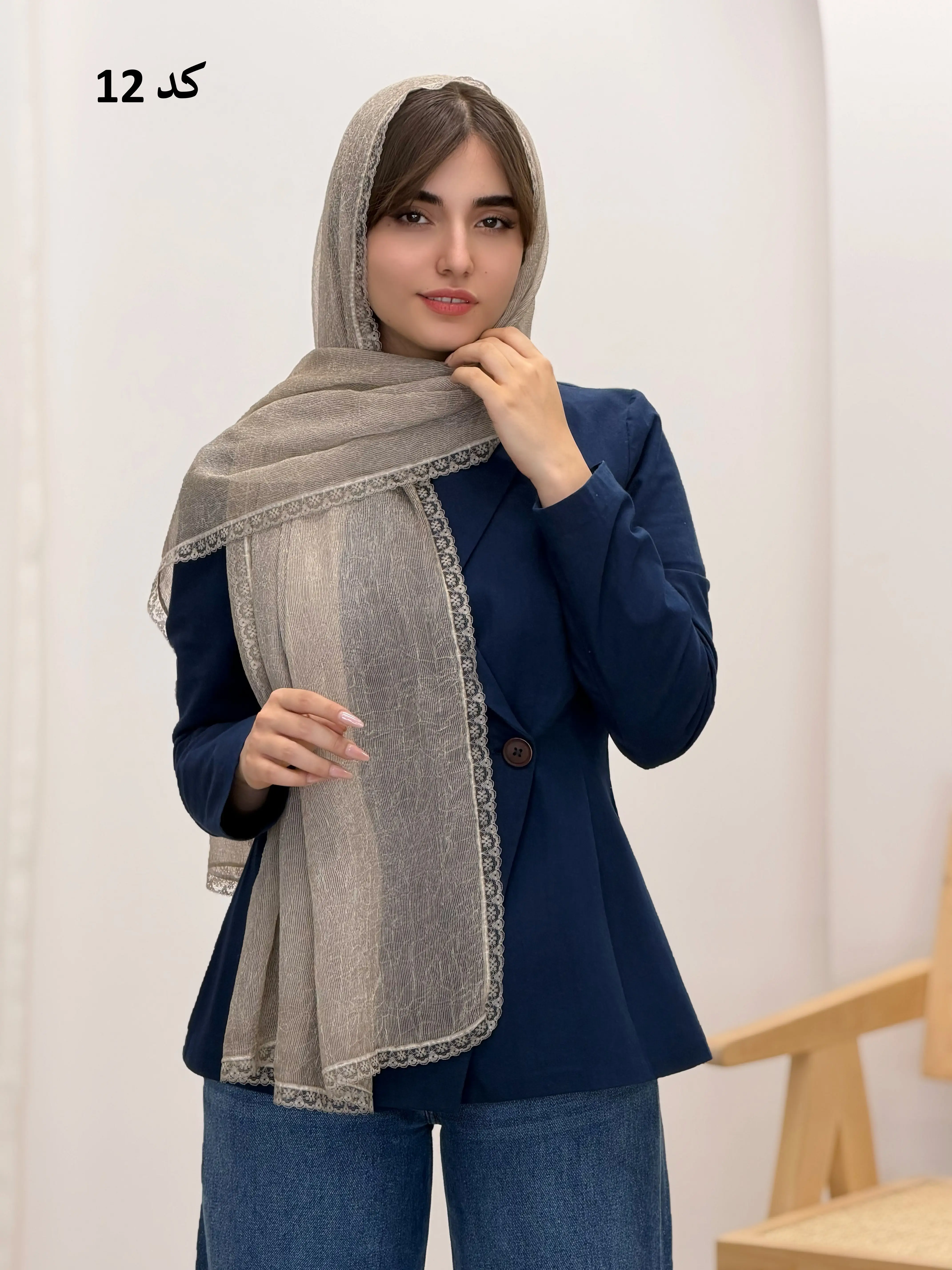 6571-شال ابریشم تیهو